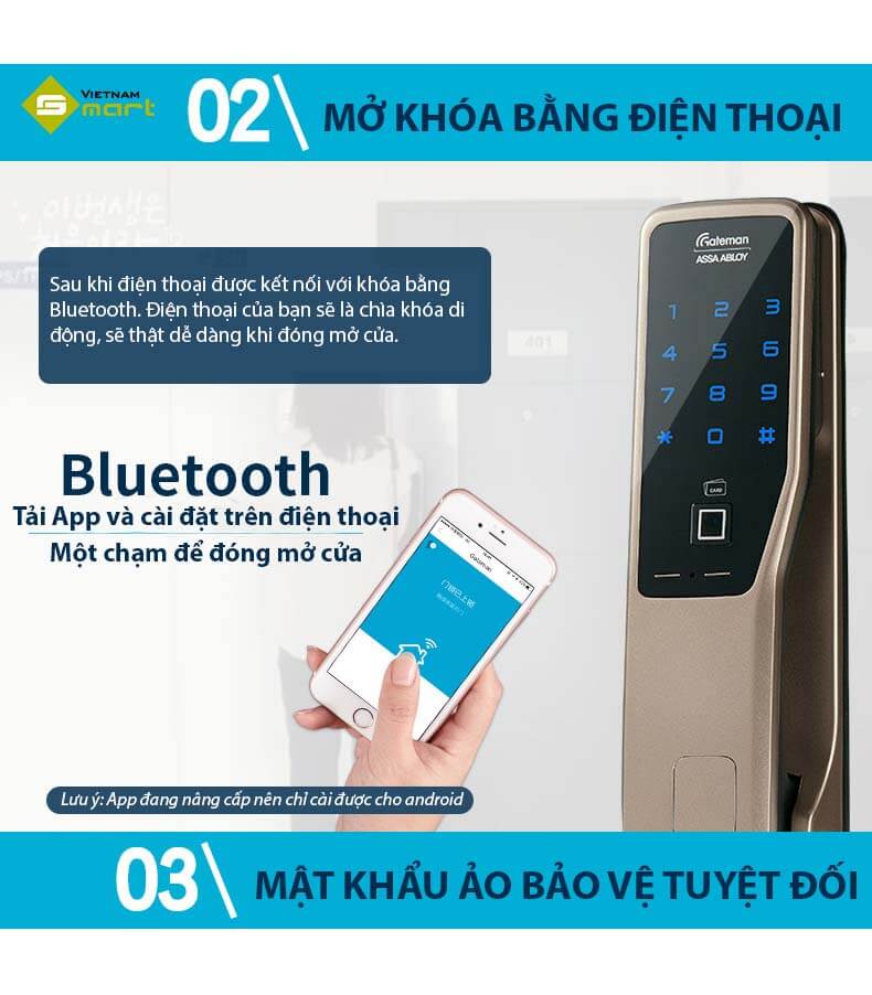 Khóa cửa vân tay Gateman PASS700 Khóa cửa vân tay Gateman PASS700