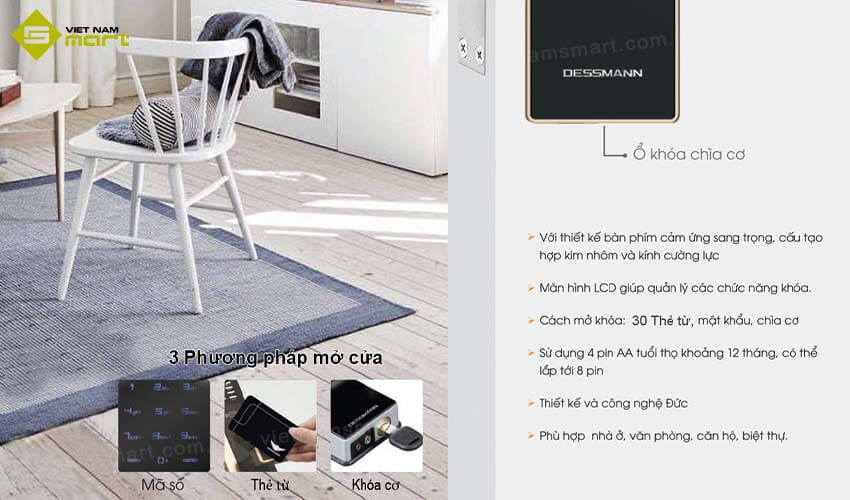 Khóa thẻ từ Dessmann C800-II