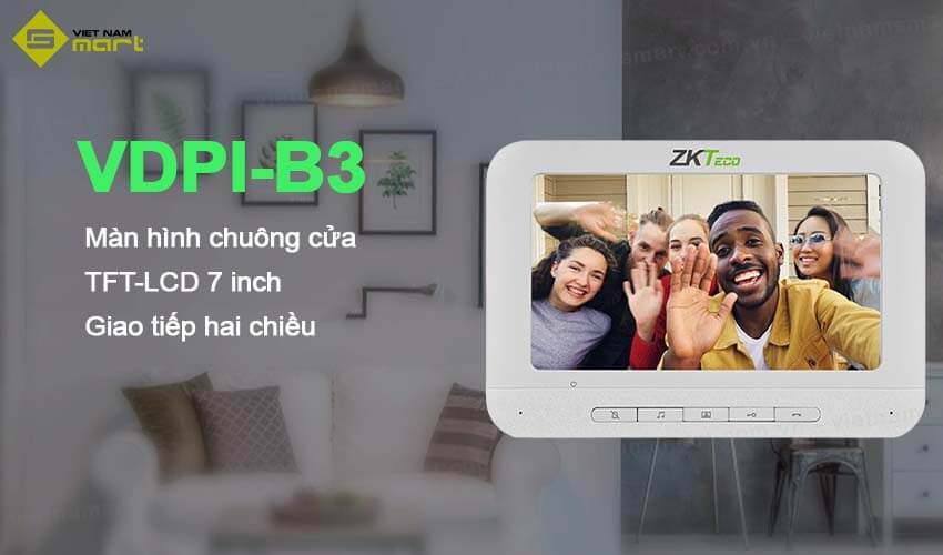 Màn hình chuông cửa ZKTeco VDPI-B3 Màn hình chuông cửa ZKTeco VDPI-B3