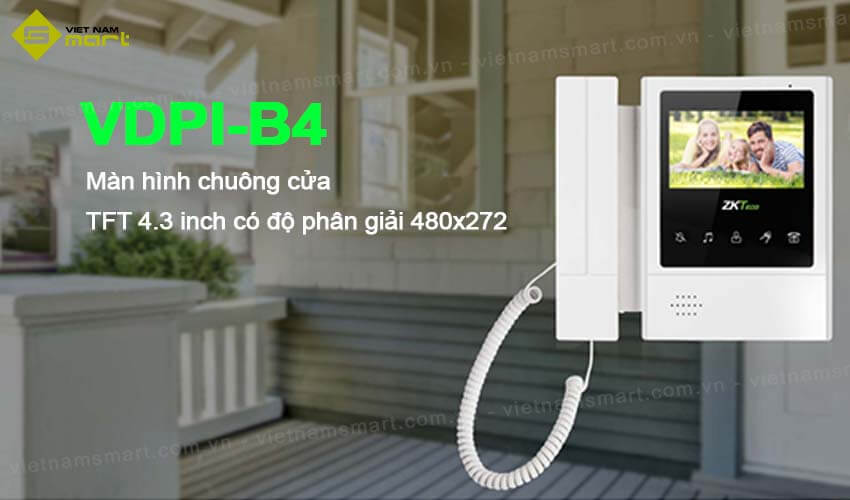 Màn hình chuông cửa ZKTeco VDPI-B4 Màn hình chuông cửa ZKTeco VDPI-B4
