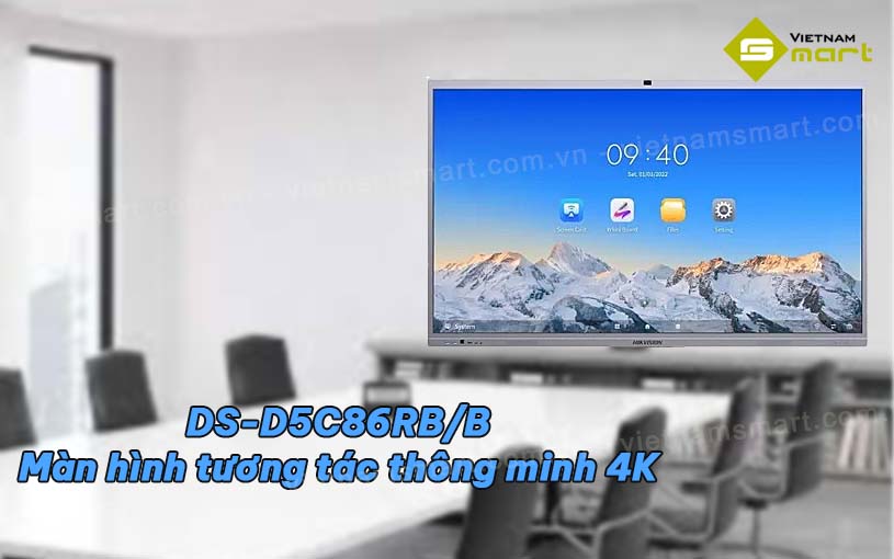 Màn hình tương tác 86 inch Hikvision DS-D5C86RB/B Màn hình tương tác thông minh 4K DS-D5C86RB/B