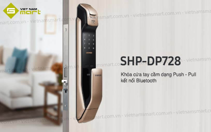 Khóa vân tay Samsung SHP-DP728 Vàng Khóa vân tay Samsung SHP-DP728 Vàng