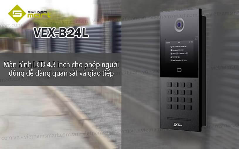 Nút nhấn camera chuông cửa ZKTeco VEX-B24L Nút nhấn camera chuông cửa ZKTeco VEX-B24L