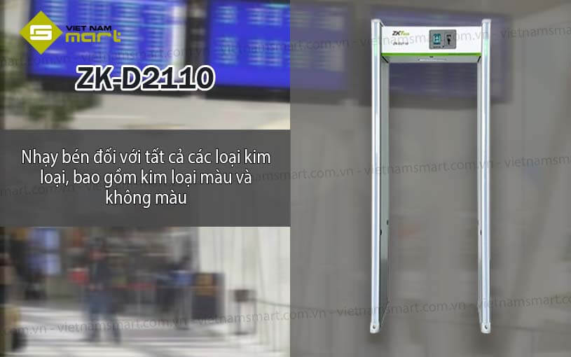 Cổng dò kim loại đa vùng ZKTeco ZK-D2110