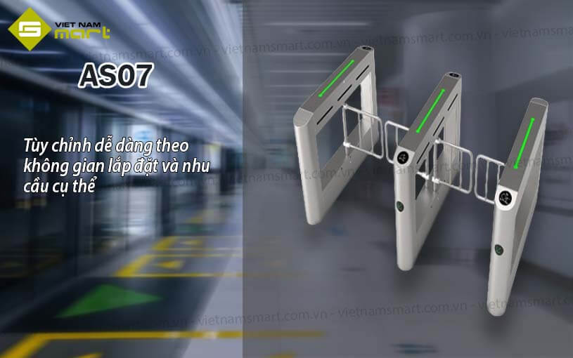 Cổng swing barrier Ambon AS07 Cổng xoay Swing Barrier Ambon AS07