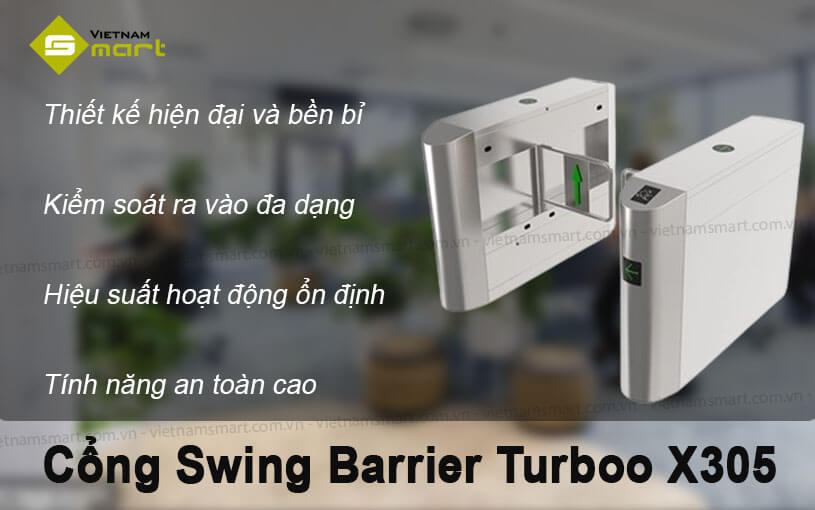 Cổng swing barrier Turboo X305 Cổng Swing Barrier Turboo X305