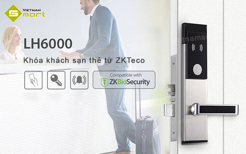 Khóa khách sạn thẻ từ ZKTeco LH6000 Khóa khách sạn thẻ từ ZKTeco LH6000
