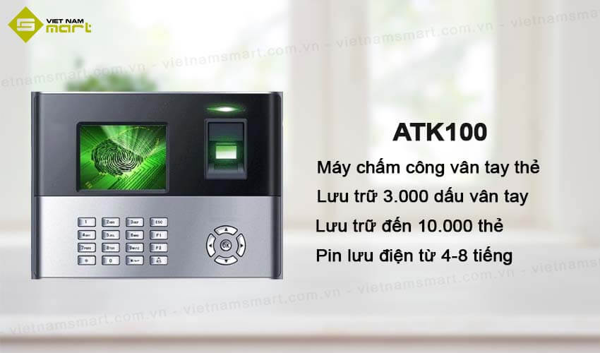 Máy chấm công vân tay thẻ Abrivision ATK100