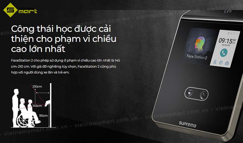 Máy chấm công khuôn mặt Suprema FS2-D