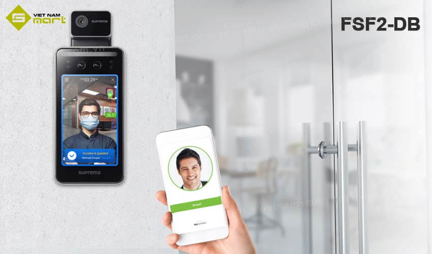 Máy chấm công khuôn mặt Suprema FaceStation F2 FSF2-DB Máy chấm công khuôn mặt Suprema FSF2-DB