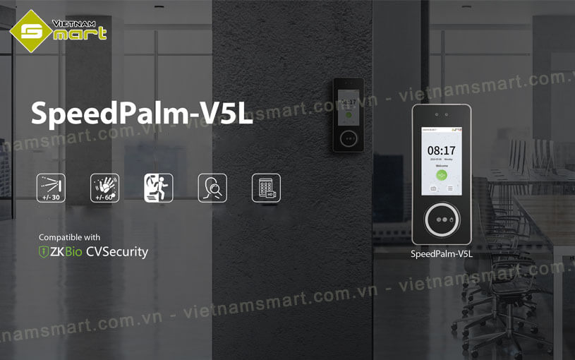 Máy chấm công khuôn mặt ZKTeco SpeedPalm-V5L Máy chấm công khuôn mặt ZKTeco SpeedPalm-V5L