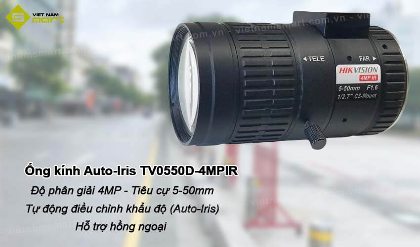 Ống kính Auto-Iris Mega-pixel Hikvision TV0550D-4MPIR Ống kính Auto-Iris Mega-pixel Hikvision TV0550D-4MPIR