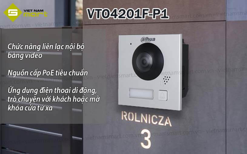 Nút nhấn camera chuông cửa IP Dahua VTO4201F-P1 Nút nhấn camera chuông cửa IP Dahua VTO4201F-P1