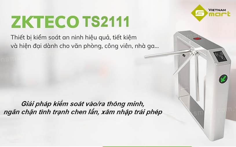 Cổng xoay 3 càng ZKTeco TS2111 Giới thiệu về cổng xoay 3 càng ZKTeco TS2111