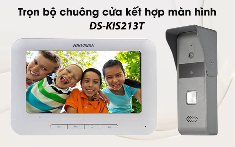 Bộ kit chuông hinh Hybrid Hikvision DS-KIS213T sự kết hợp hoàn hảo để kiểm soát an ninh