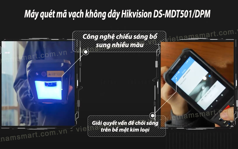 Máy quét mã vạch không dây Hikvision DS-MDT501/DPM cung cấp hính xác và nhanh chóng thông tin về sản phẩm