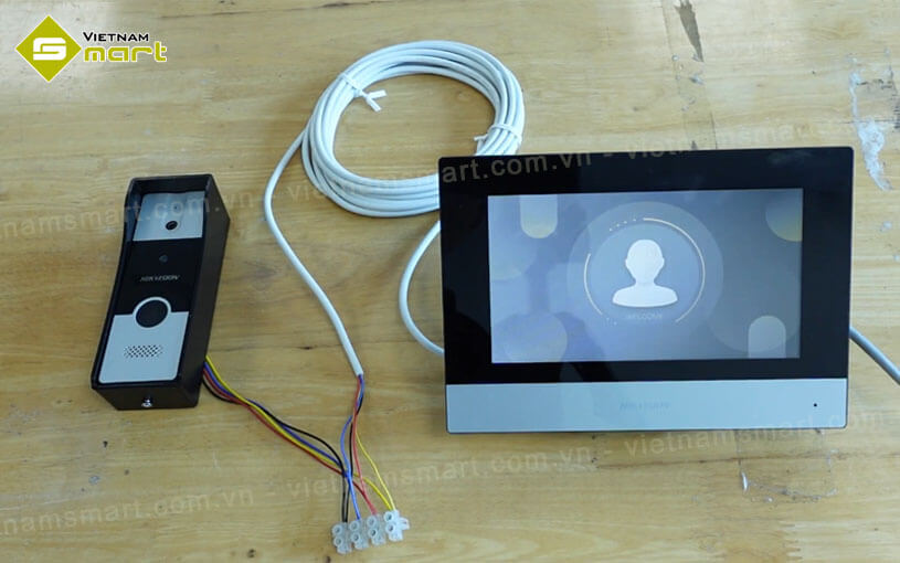 Bộ chuông hình Hybrid Hikvision SH-KIS6213-WTDE chính hãng do VietnamSmart phân phối