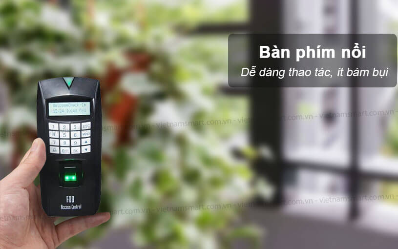 Máy chấm công MITA F08 trang bị bàn phím nổi dễ thao tác
