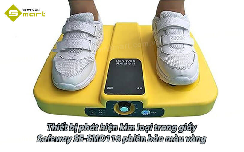Thiết bị phát hiện kim loại trong giầy Safeway SE-SMD116 (màu vàng) Thiết bị phát hiện kim loại trong giầy Safeway SE-SMD116 (màu vàng) được phân phối bỏi VietnamSmart