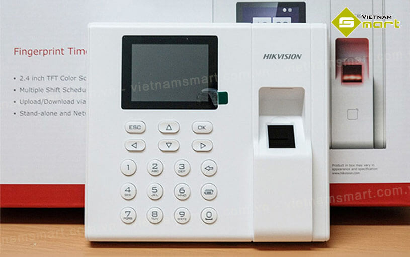 Máy chấm công vân tay Hikvision DS-K1A8503EF Máy chấm công vân tay Hikvision DS-K1A8503EF