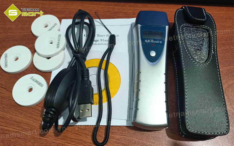 Sản phẩm máy tuần tra bảo vệ cùng toàn bộ các phụ kèm đi cùng