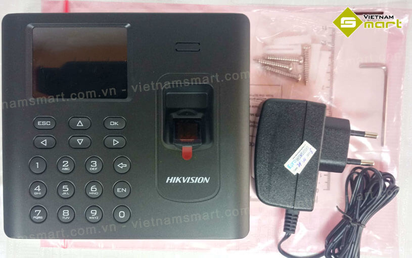 Máy chấm công vân tay Hikvision DS-K1A802MF Máy chấm công vân tay Hikvision DS-K1A802MF