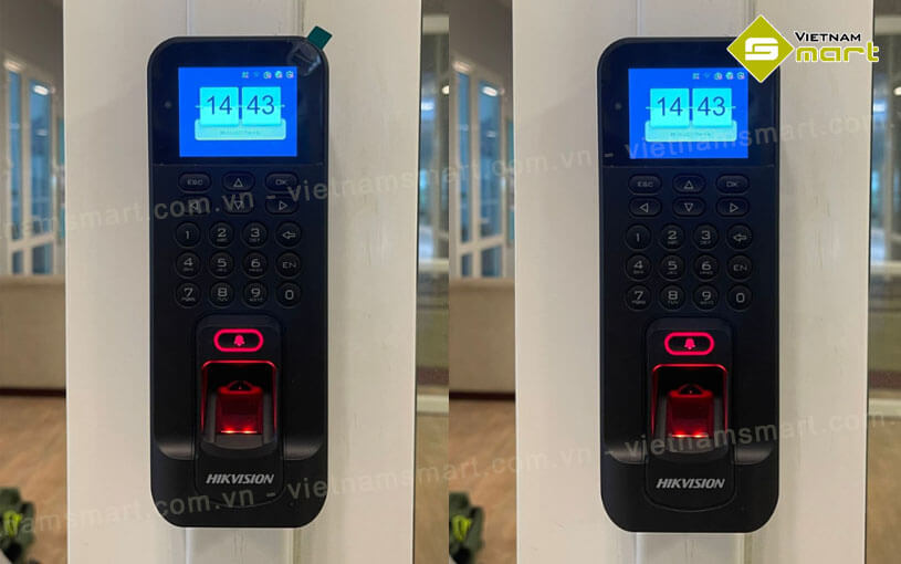 Máy chấm công vân tay Hikvision DS-K1T804AEF