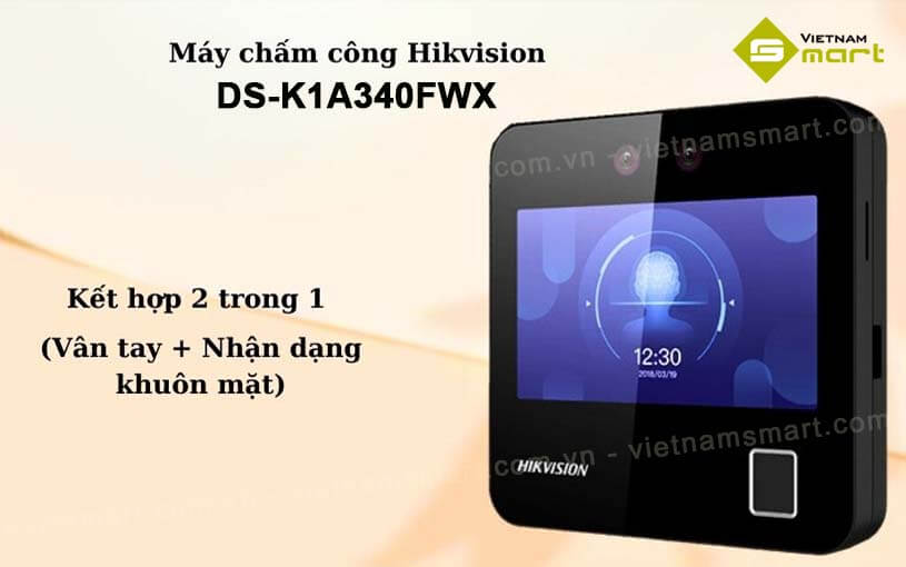 Máy chấm công khuôn mặt Hikvision DS-K1A340FWX Máy chấm công khuôn mặt Hikvision DS-K1A340FWX