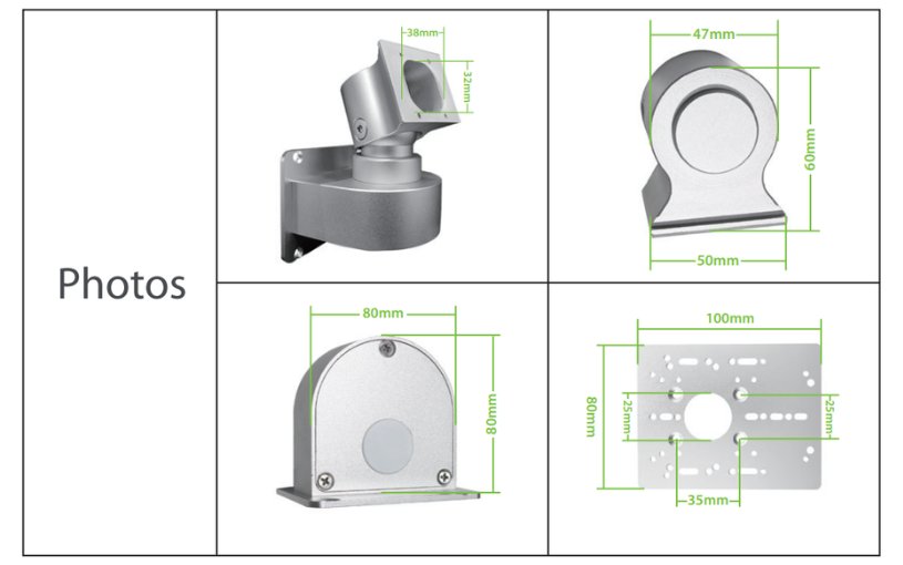 Giá đỡ cho thiết bị kiểm soát vào ra ROTS-3 Stand Kích thước chi tiết của giá đỡ lắp tường cho thiết bị ra vào ROTS-3 Stand