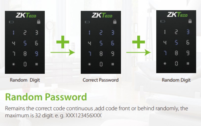 Khóa cửa vân tay thông minh ZKTeco AL20DB ZK AL20DB nâng cao bảo mật với mật khẩu ngẫu nhiên