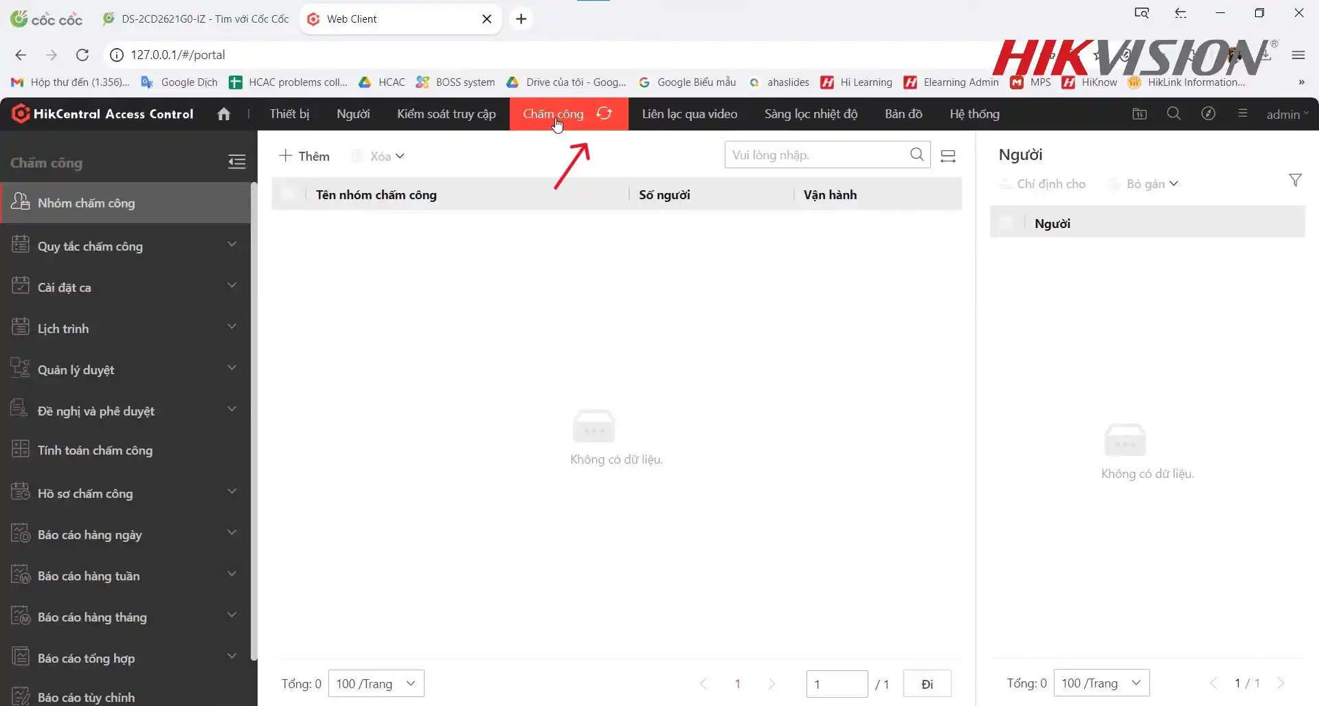 Hướng dẫn xem và xuất báo cáo chấm công trên HikCentral Access Control