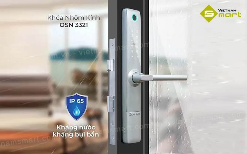 Khóa điện tử cửa nhôm kính OSN 3321 chống nước
