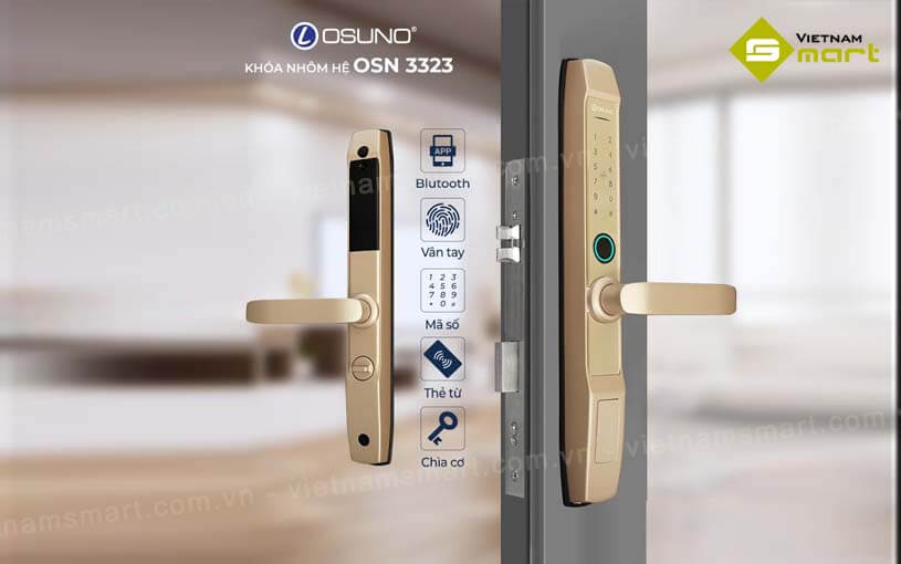 Khóa điện tử cửa nhôm kính OSN-3323 Khóa điện tử cửa nhôm kính OSN-3323