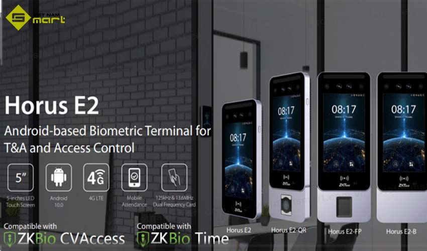 Máy chấm công kiểm soát cửa ZKTeco Horus E2-FP Máy chấm công kiểm soát cửa ZKTeco Horus E2-FP