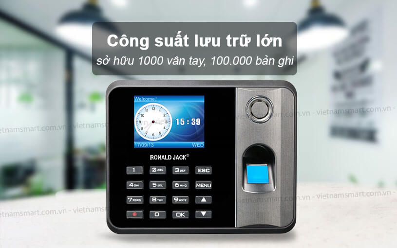 Máy chấm công vân tay Ronald Jack TM2800 Máy chấm công vân tay Ronald Jack TM2800