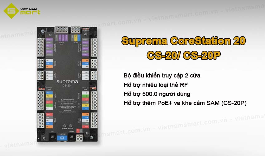 Bộ điều khiển kiểm soát cửa ra vào Suprema CoreStation CS-20