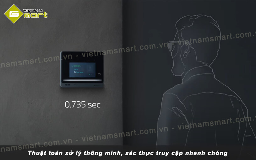 Máy chấm công khuôn mặt CMITECH EF-70 EF-70 xác thực truy cập nhanh chóng với thuật toán khuôn mặt - mống mắt song song