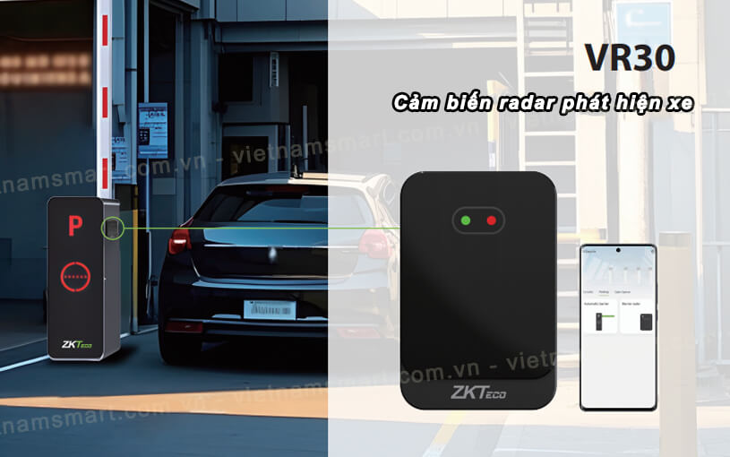 Cảm biến radar ZKTeco VR30 Cảm biến radar ZKTeco VR30 chống va chạm, hiện đại để kiểm soát xe cơ giới