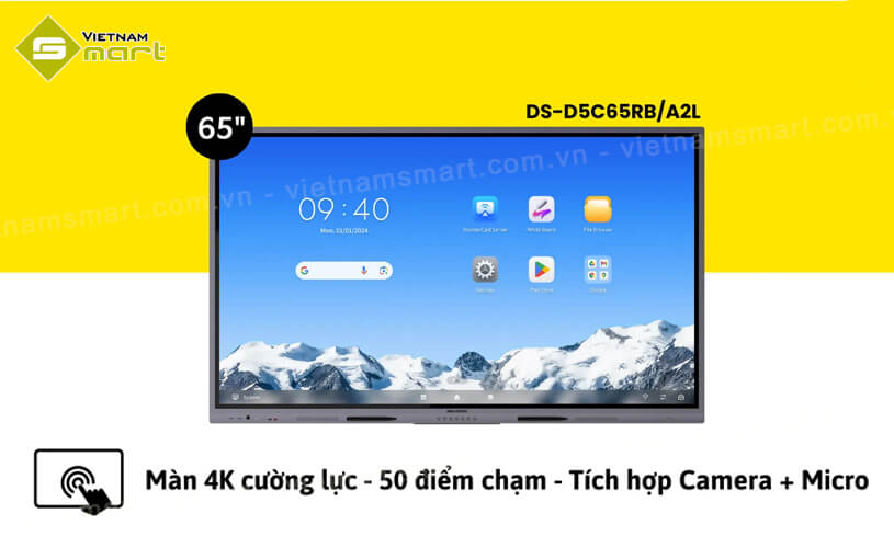Màn hình tương tác thông minh Hikvision DS-D5C65RB/A2L Màn hình tương tác thông minh Hikvision DS-D5C65RB/A2L chính hãng được phân phối trên toàn quốc từ VietnamSmart