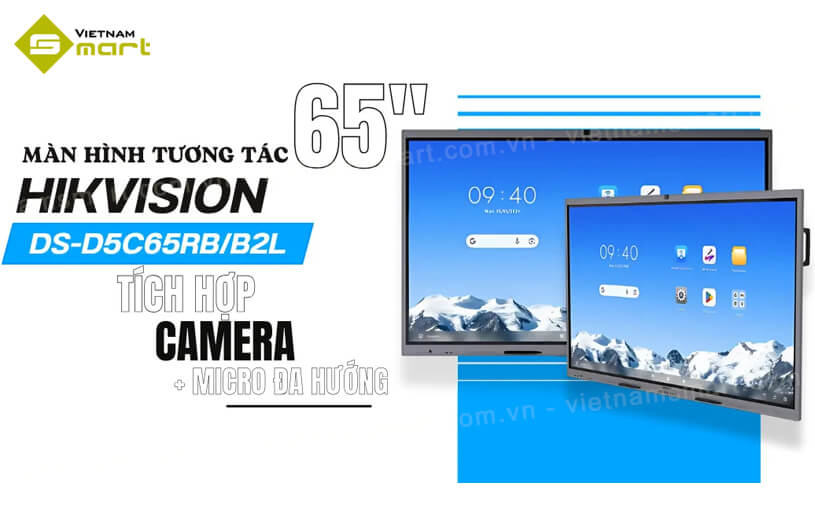 Màn hình tương tác thông minh Hikvision DS-D5C65RB/B2L Màn hình tương tác thông minh Hikvision DS-D5C65RB/B2L chính hãng được nhập khẩu nguyên chiếc bởi VietnamSmart