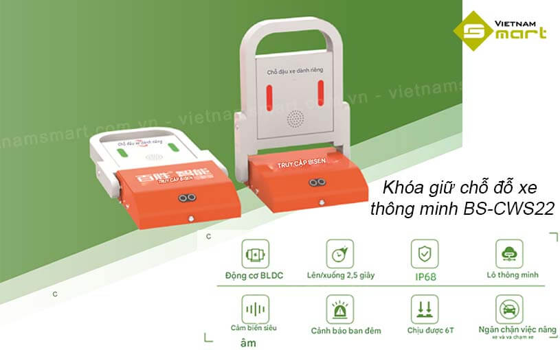 Khóa giữ chỗ đỗ xe thông minh BS-CWS22