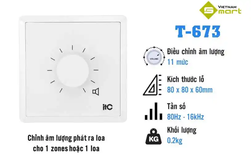 Chiết áp chỉnh âm lượng loa ITC T-673 Giới thiệu về chiết áp chỉnh âm lượng loa ITC T-673