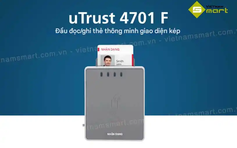 Giới thiệu về đầu đọc thẻ ghi thẻ giao diện kép Identiv uTrust 4701 F