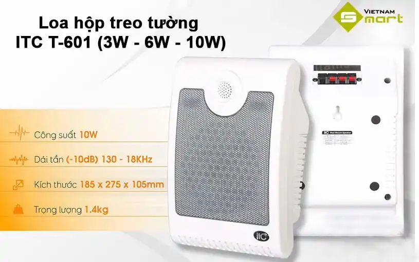 Loa hộp treo tường ITC T-601 (3W – 6W – 10W) Giới thiệu về loa hộp treo tường ITC T-601