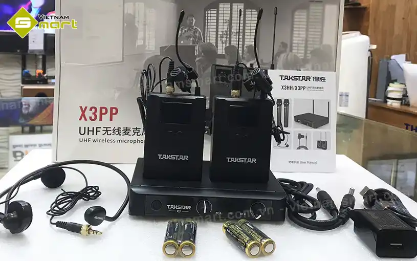 Micro không dây UHF Takstar X3PP chính hãng được phân phối bởi VietnamSmart