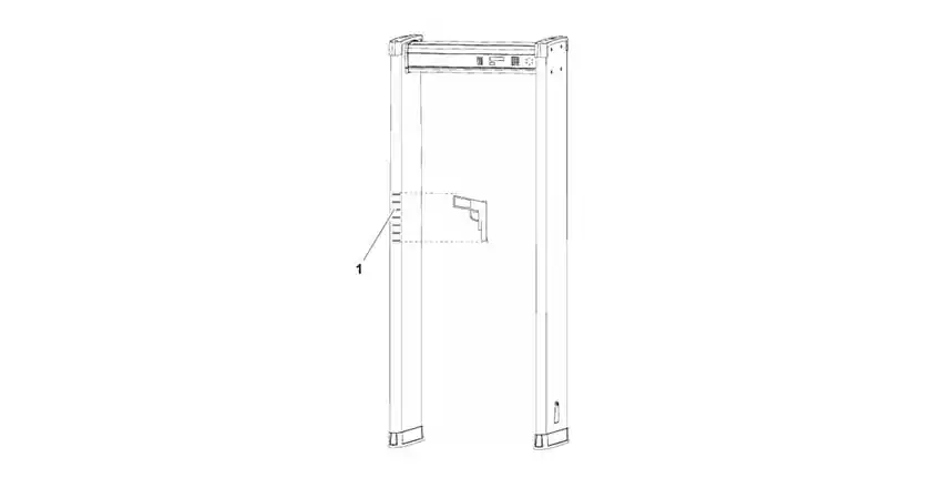 Hướng dẫn sử dụng cổng dò kim loại Metor 6S chi tiết Màn hình hiển thị vùng cổng dò kim loại Metor 6S