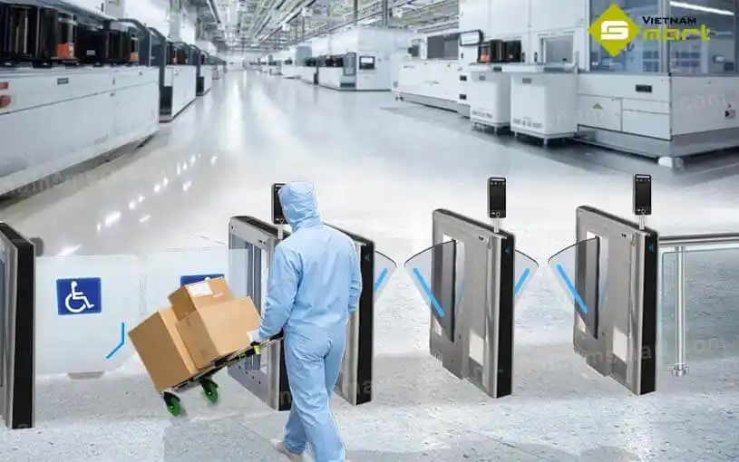 Cổng flap barrier Magnet FPG257 với chiều rộng lối đi lên tới 900mm