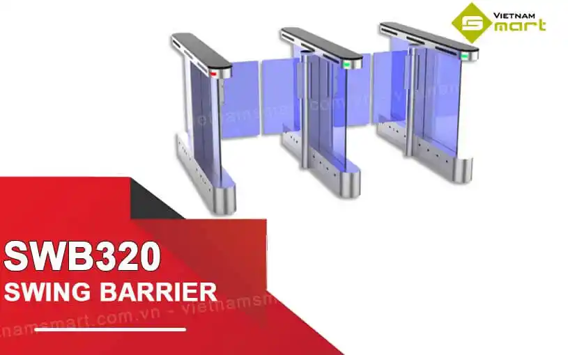 Cổng swing barrier Magnet SWB320 kiểm soát ra vào hiện đại