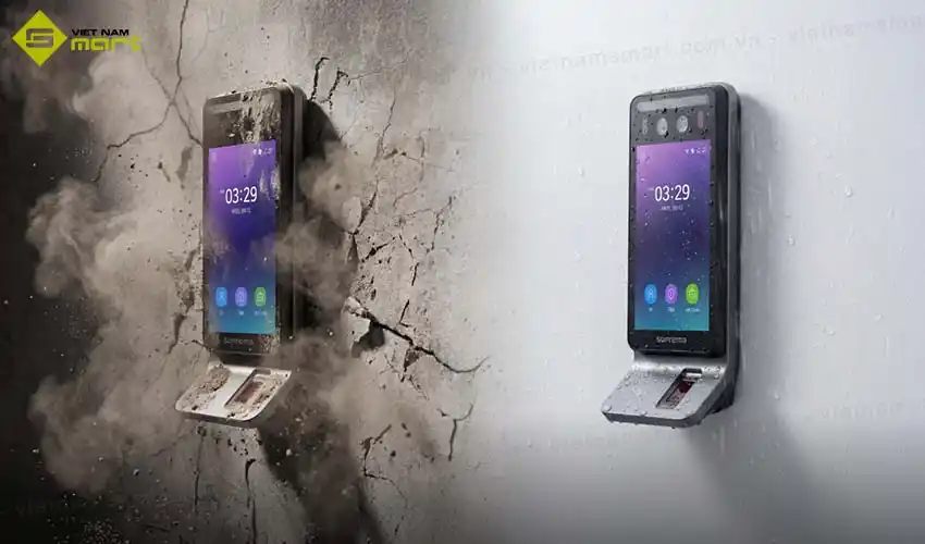 Máy chấm công khuôn mặt AI BioStation 3 Max BioStation 3 Max chống bụi và nước tốt