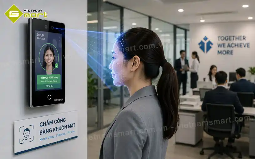 Máy chấm công nhận diện khuôn mặt Hikvision DS-K1T673TDWX-E1 Máy chấm công nhận diện khuôn mặt Hikvision DS-K1T673TDWX-E1 chính hãng NEW 100%